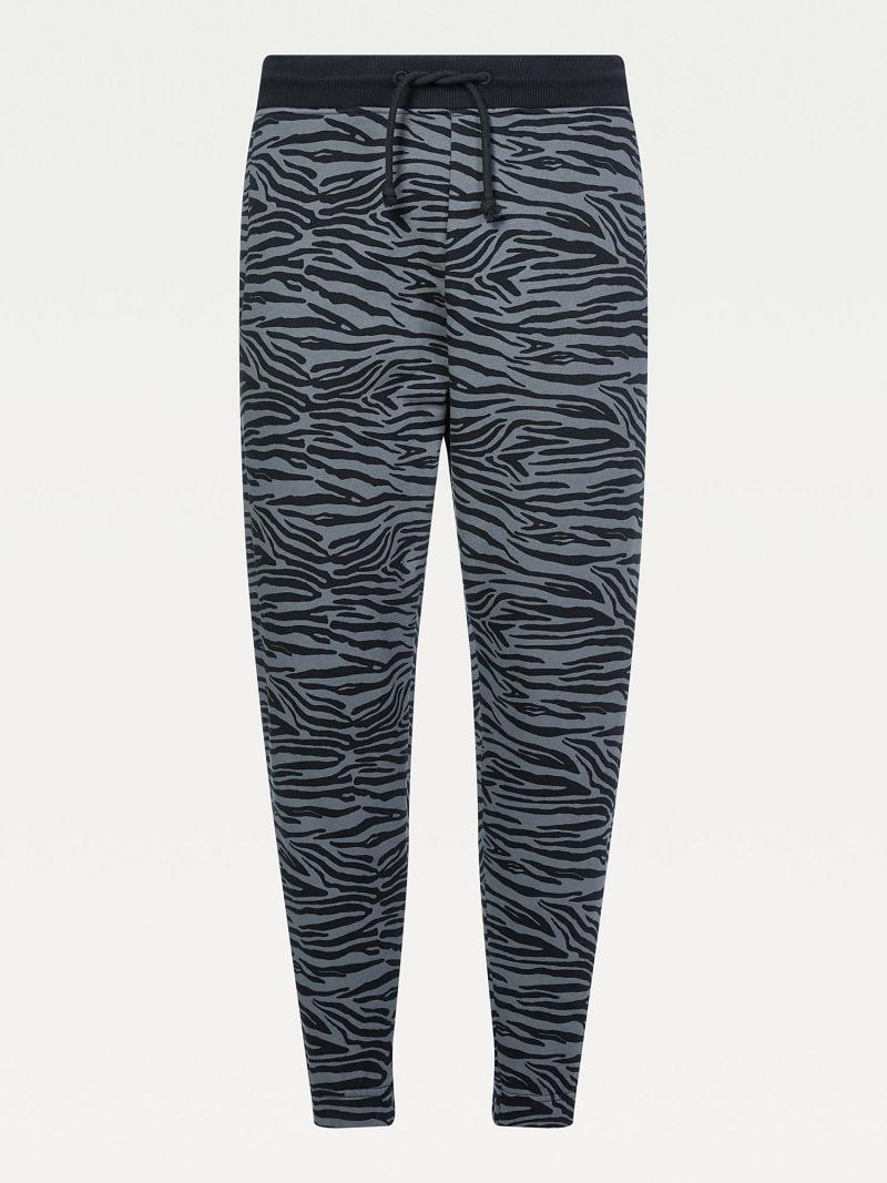 Női Tommy Hilfiger Year of the Tiger Print Jogger Nadrág Szürke | HU 218EBC